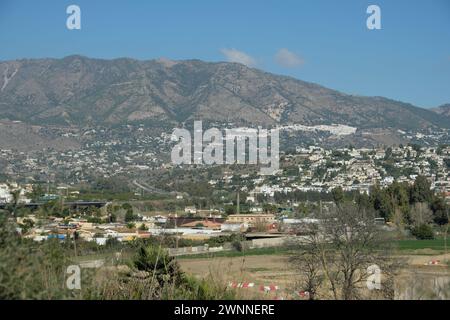 Berg Mijas, Sierra de Mijas, Provinz Málaga, Spanien. Stockfoto