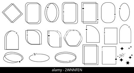 Set von Elementen, Faesthesenrammen Stock Vektor