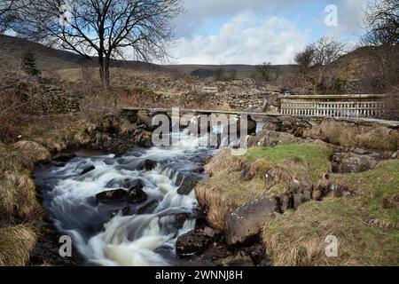 Wash Dubs in der Nähe von Wharfe und Austwick in den Yorkshire Dales, Großbritannien Stockfoto