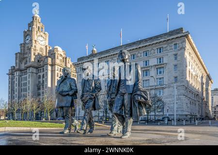 Die Beatles Statue in Liverpool Stockfoto