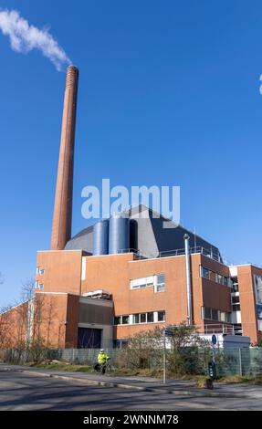 Das Igony-Heizwerk in Essen-Rüttenscheid, ein mit Erdgas betriebenes Fernwärmewerk, das das Universitätsklinikum Essen, das Alfr, versorgt Stockfoto