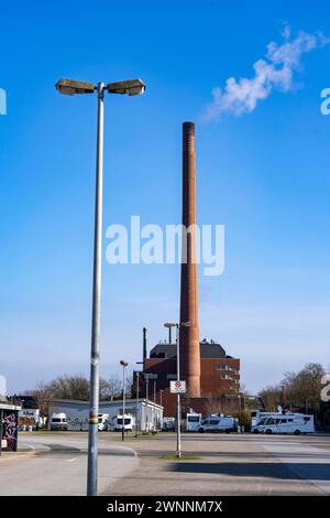 Das Igony-Heizwerk in Essen-Rüttenscheid, ein mit Erdgas betriebenes Fernwärmewerk, das das Universitätsklinikum Essen, das Alfr, versorgt Stockfoto