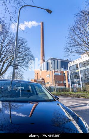 Das Igony-Heizwerk Essen-Rüttenscheid, ein mit Erdgas betriebenes Fernwärmewerk, das das Universitätsklinikum Essen und das Alfr versorgt Stockfoto