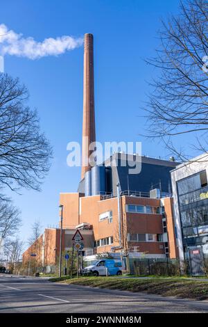 Das Igony-Heizwerk Essen-Rüttenscheid, ein mit Erdgas betriebenes Fernwärmewerk, das das Universitätsklinikum Essen und das Alfr versorgt Stockfoto