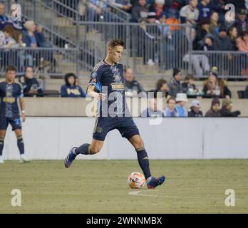 CHESTER, PA, USA - 27. FEBRUAR 2024 - CONCACAF Champions Cup-Spiel zwischen der Philadelphia Union und dem Deportivo Saprissa im Subaru Park. Stockfoto