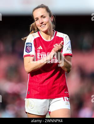 London, Großbritannien. März 2024. Lia Walti von Arsenal während des Spiels Arsenal Women gegen Tottenham Hotspur Women Barclays Women's Super League im Emirates Stadium, London, England, Vereinigtes Königreich am 3. März 2024 Credit: Every Second Media/Alamy Live News Stockfoto