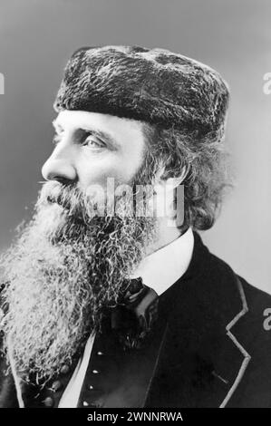 George MacDonald (1824–1905), schottischer Schriftsteller und christlicher Minister, der literarische Einfluss auf CS Lewis, JRR Tolkien, WH Auden und G.K. Chesterton hatte. Foto von Sarony, 1872. Stockfoto