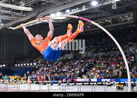 Glasgow, Großbritannien. März 2024. GLASGOW, SCHOTTLAND - 4. MÄRZ: Sven Jansons aus den Niederlanden trat am 4. März 2024 in Glasgow in der Emirates Arena an. (Foto von Pawel Skraba/Orange Pictures) Credit: Orange Pics BV/Alamy Live News Stockfoto