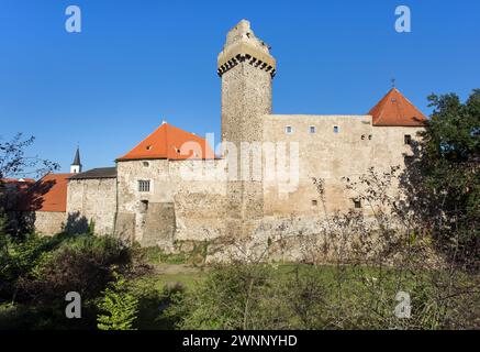 Schloss Strakonice, im örtlichen Strakonický hrad, eine der größten mittelalterlichen Burgen in Südböhmen, Tschechien Stockfoto