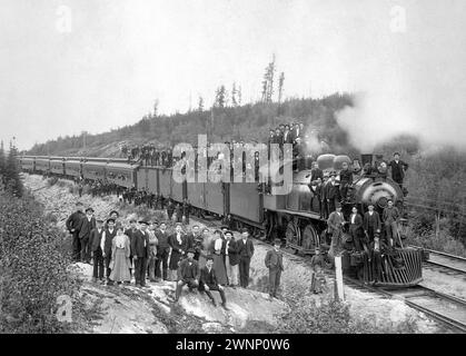 Last Harvest Exkursionszüge aus Ontario brachten Anfang der 1900er Jahre Einwanderer nach Alberta Stockfoto