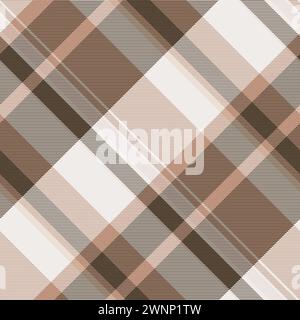 Gänsefuß Muster Textur Tartan, mehrfarbige Gewebe Textil Vektor. Nahtloses, weißes und pastellfarbenes Hintergrundkarier mit Öltuchmuster. Stock Vektor