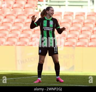 Bristol, Großbritannien. März 2024. Bristol, England, 3. März 2024 Elisabeth Terland (11 Brighton) während des Spiels der Barclays FA Womens Super League zwischen Bristol City und Brighton & Hove Albion am Ashton Gate in Bristol, England. (Beast/SPP) Credit: SPP Sport Press Photo. /Alamy Live News Stockfoto