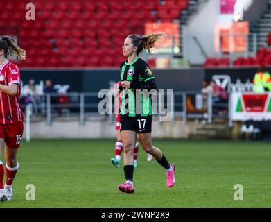 Bristol, Großbritannien. März 2024. Bristol, England, 3. März 2024 Tatiana Pinto (17 Brighton) während des Spiels der Barclays FA Womens Super League zwischen Bristol City und Brighton & Hove Albion am Ashton Gate in Bristol, England. (Beast/SPP) Credit: SPP Sport Press Photo. /Alamy Live News Stockfoto