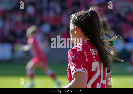 Bristol, Großbritannien. März 2024. Bristol, England, 3. März 2024 Ffion Morgan (24 Bristol City) während des Spiels der Barclays FA Womens Super League zwischen Bristol City und Brighton & Hove Albion am Ashton Gate in Bristol, England. (Beast/SPP) Credit: SPP Sport Press Photo. /Alamy Live News Stockfoto