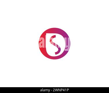 Creative Letter DS Logo Design Vektorvorlage Stock Vektor
