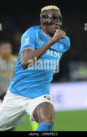 Neapel, Italien. März 2024. Victor Osimen von SSC Napoli während des Spiels der Serie A zwischen SSC Napoli und Juventus FC im Diego Armando Maradona Stadium Credit: Independent Photo Agency/Alamy Live News Stockfoto