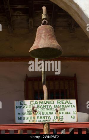 Die Santa Barbara Mission ist eine der Hauptattraktionen der Region. Stockfoto