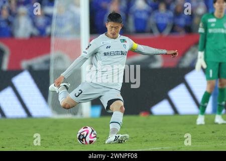 Nissan Stadium, Kanagawa, Japan. März 2024. Tatsuki Nara (Avispa), 1. MÄRZ 2024 - Fußball/Fußball : 2024 J1 League Spiel zwischen Yokohama F. Marinos und Avispa Fukuoka im Nissan Stadium, Kanagawa, Japan. Quelle: YUTAKA/AFLO SPORT/Alamy Live News Stockfoto