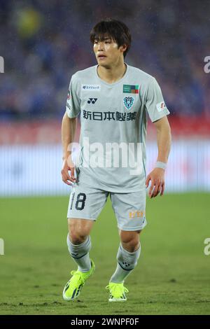 Nissan Stadium, Kanagawa, Japan. März 2024. Yuto Iwasaki (Avispa), 1. MÄRZ 2024 - Fußball/Fußball: 2024 J1 League Spiel zwischen Yokohama F. Marinos und Avispa Fukuoka im Nissan Stadium, Kanagawa, Japan. Quelle: YUTAKA/AFLO SPORT/Alamy Live News Stockfoto