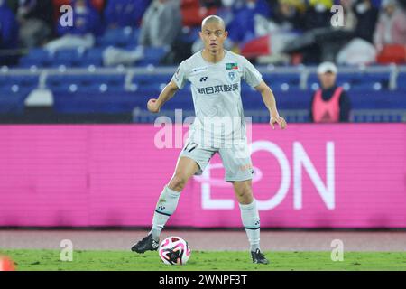 Nissan Stadium, Kanagawa, Japan. März 2024. Masaya Tashiro (Avispa), 1. MÄRZ 2024 - Fußball/Fußball: 2024 J1 League Spiel zwischen Yokohama F. Marinos und Avispa Fukuoka im Nissan Stadium, Kanagawa, Japan. Quelle: YUTAKA/AFLO SPORT/Alamy Live News Stockfoto