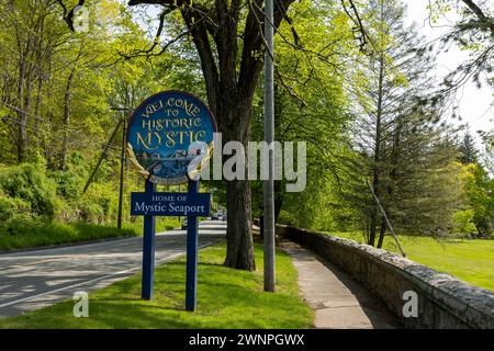 Das tägliche Leben in Mystic, Connecticut Stockfoto