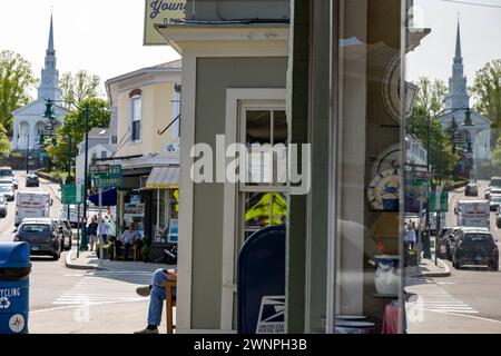 Das tägliche Leben in Mystic, Connecticut Stockfoto