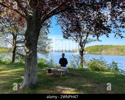 Elm Grove Friedhof in Mystic, Connecticut Stockfoto