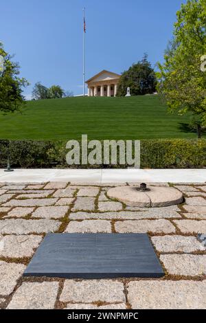 Der Arlington National Cemetery ist die letzte Ruhestätte für John F. Kennedy. Stockfoto