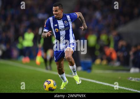 3. März 2024: Porto, Portugal: Wenderson Galeno von Porto, FC Porto gegen Benfica; Campeonato Portugu&#xea;s bei Estádio do Drag&#xe3;o Stockfoto