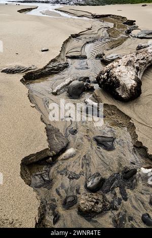 6 km Strände in Santa Cruz, Kalifornien. Stockfoto