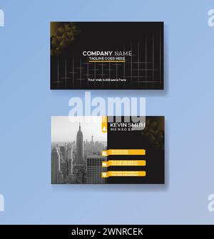 Designvorlage für Firmenagenturkarten und Visitenkarten Stock Vektor