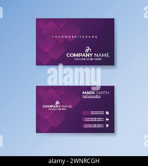 Design-Vorlage für Fashion Visitenkarten und Design-Vorlage für Beauty Visiting Card. Stock Vektor