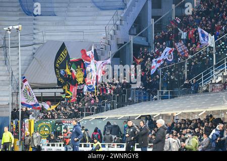 Bergamo, Italien. März 2024. Bologna FC Fans beim Spiel Atalanta BC gegen Bologna FC, italienische Fußball Serie A in Bergamo, Italien, 03. März 2024 Credit: Independent Photo Agency/Alamy Live News Stockfoto