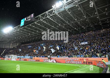 Bergamo, Italien. März 2024. Atalanta BC Curva Nord Gewiss Stadium während des Spiels Atalanta BC gegen Bologna FC, italienische Fußball Serie A in Bergamo, Italien, 03. März 2024 Credit: Independent Photo Agency/Alamy Live News Stockfoto