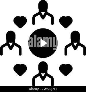 Symbol für Abonnent, Personen Stock Vektor