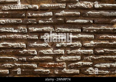 Alte Wand mit Mauerwerk, Textur Stockfoto