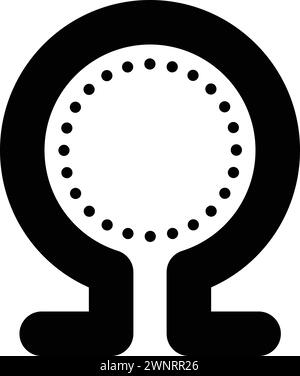 Symbol für Omega,Ohm Stock Vektor