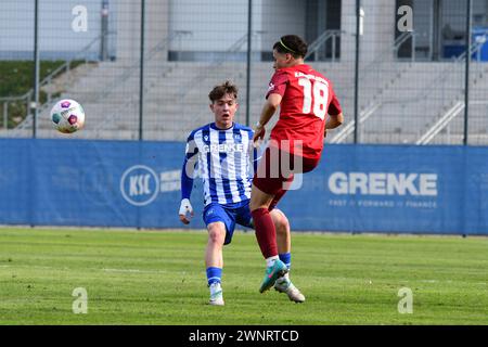 KSC A-JUnioren gewinnen gegen den 1. FC Kaiserslautern Karlsruher SC Stockfoto