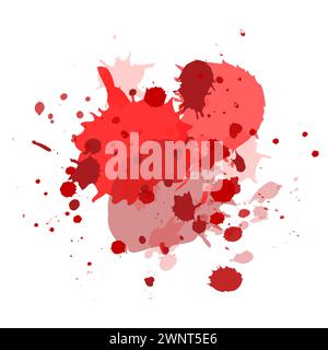 Abstrakter Aquarell handgemalter Hintergrund. Roter Farbfleck. Vektorabbildung. Eps 10. Rohbild. Stock Vektor