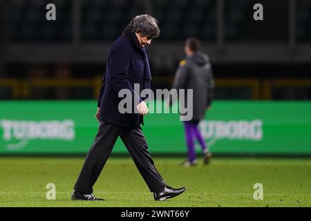 Torino, Italien. März 2024. Foto Spada/LaPresse 02 marzo 2024 - Turin, Italia - Sport, calcio - FC Turin vs Fiorentina - Campionato italiano di calcio Serie A TIM 2023/2024 - Stadio Olimpico Grande Turin. Nella Foto: Urbano Kairo 02. März 2024 Turin, Italien - Sport, calcio - FC Turin vs Fiorentina - italienische Fußballmeisterschaft der Serie A 2023/2024 - Olimpico Grande Torino Stadium. Auf dem Bild: Urbano Cairo Credit: LaPresse/Alamy Live News Stockfoto