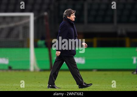 Torino, Italien. März 2024. Foto Spada/LaPresse 02 marzo 2024 - Turin, Italia - Sport, calcio - FC Turin vs Fiorentina - Campionato italiano di calcio Serie A TIM 2023/2024 - Stadio Olimpico Grande Turin. Nella Foto: Urbano Kairo 02. März 2024 Turin, Italien - Sport, calcio - FC Turin vs Fiorentina - italienische Fußballmeisterschaft der Serie A 2023/2024 - Olimpico Grande Torino Stadium. Auf dem Bild: Urbano Cairo Credit: LaPresse/Alamy Live News Stockfoto