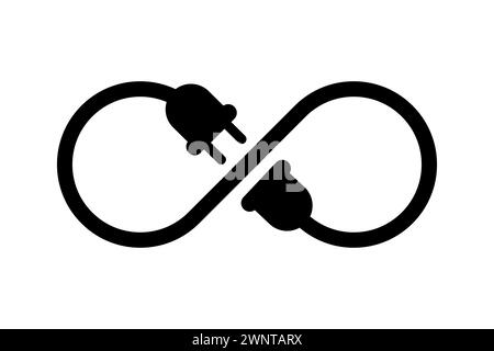 Elektrisches unendliches Symbol. Vektorabbildung. EPS 10. Rohbild. Stock Vektor