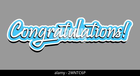 Blaue Glückwunschkarte. Vektorabbildung. EPS 10. Rohbild. Stock Vektor