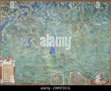 Antike Weltkarten HQ – Karte der Festlandbesitzungen von Venedig 1581 Stockfoto