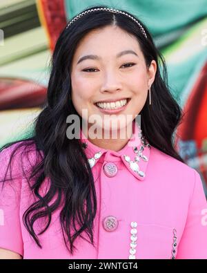 LOS ANGELES, KALIFORNIEN, USA – 03. MÄRZ: Awkwafina kommt zur Weltpremiere von DreamWorks Animation and Universal Pictures 'Kung Fu Panda 4', die am 3. März 2024 im AMC The Grove 14 in Los Angeles, Kalifornien, USA stattfindet. (Foto: Xavier Collin/Image Press Agency) Stockfoto