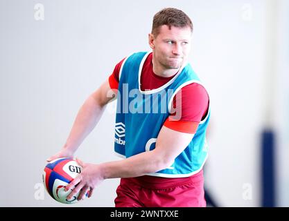 Der Engländer Fraser Dingwall während eines Trainings im Pennyhill Park, Bagshot. Bilddatum: Montag, 4. März 2024. Stockfoto