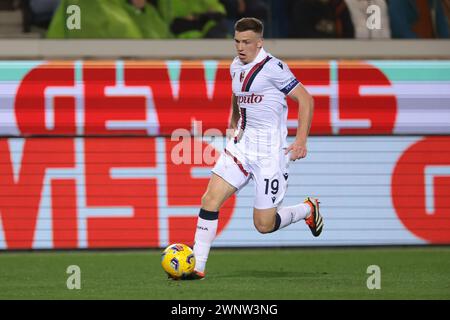 Bergamo, Italien. März 2024. Lewis Ferguson vom FC Bologna während des Spiels der Serie A im Gewiss Stadium in Bergamo. Der Bildnachweis sollte lauten: Jonathan Moscrop/Sportimage Credit: Sportimage Ltd/Alamy Live News Stockfoto