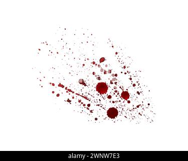 Tropfen von Aquarellen, von Wein, Blut, Farbe, rot-burgunderrot. Vektordarstellung Stock Vektor