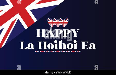 Happy La Hoihoi Ea Elegantes Textdesign Stock Vektor