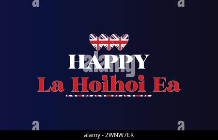 Happy La Hoihoi Ea Elegantes Textdesign Stock Vektor